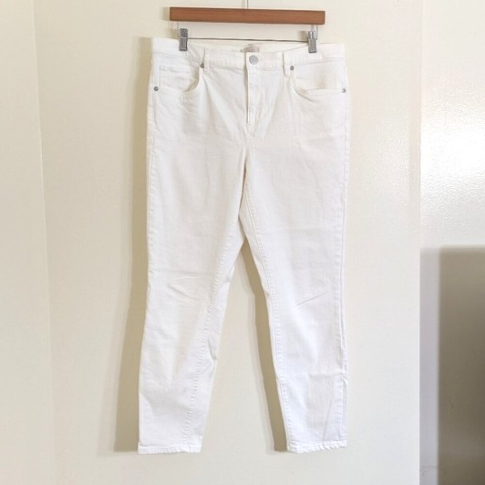 NWOT LOFT White Skinny‎ Ankle Jeans Size 12